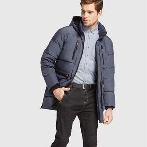 Orolay Men Thickened Hooded Down Jacket 092 Universe Blue Size XL